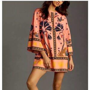 Farm Rio x Anthropologie Shift Tunic Dress Jungle print